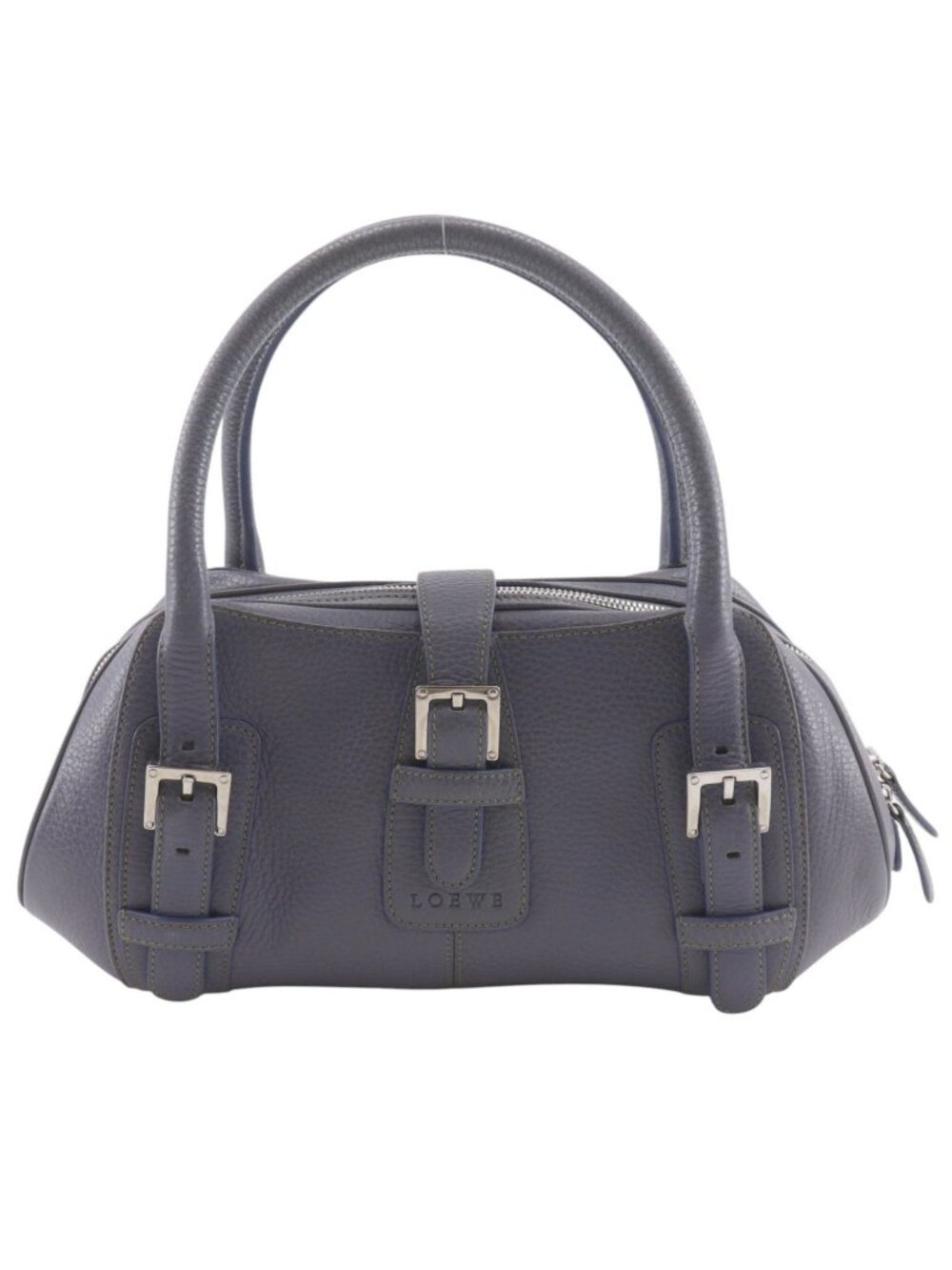 Loewe Senda Calfskin Blue Gray Handbag